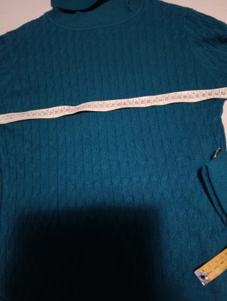 Maglioncino collo alto teal