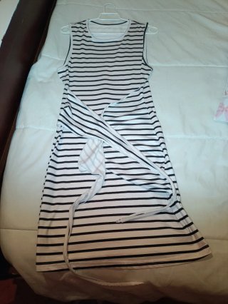 Vestido Rayas Blanco y Negro