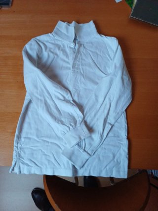 Polo blanco manga larga T8 -10