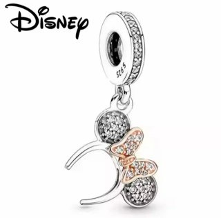 PLATA 925 CHARM DISNEY MINNIE MOUSE PLATA Y ROSA