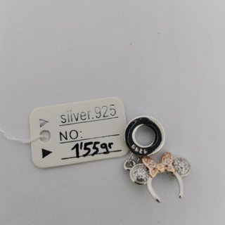 PLATA 925 CHARM DISNEY MINNIE MOUSE PLATA Y ROSA
