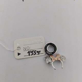 PLATA 925 CHARM DISNEY MINNIE MOUSE PLATA Y ROSA