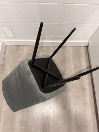 Juego de 4 sillas de comedor grises