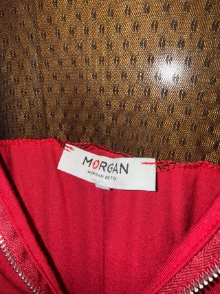 Camiseta Morgan Roja con encaje Talla S