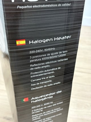 Estufa Halógena Novus Nueva en Caja