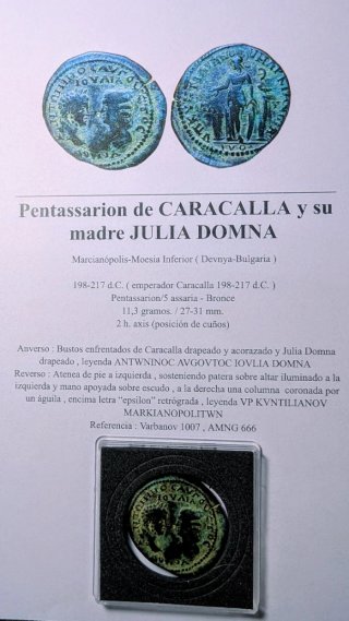 Pentassarion Caracalla y Julia Domna Marcianopolis