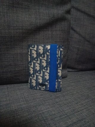 Portafoglio Dior monogramma blu