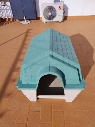 Caseta Perro Exterior Techo Teja