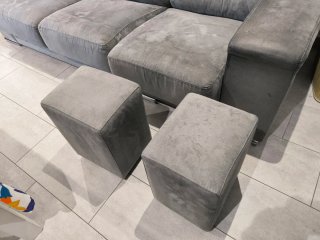 Sofá 3 plazas gris con arcón