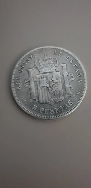 Moneda 1885 Plata