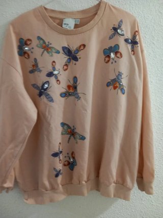 Sudadera ASOS Curve con estampado de insectos