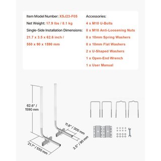 Guía de Remolque para Barcos, Polos de Guía de Remolque Ajustables de 1524 mm, 2PCS Guías de Remolque de Acero de Alta Dureza, Guías de Remolque con Tubos de PVC, para Remolque de Barco de Esquí, ...