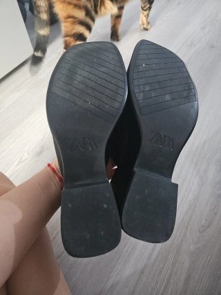 Zapatos Zara Negros Tacón