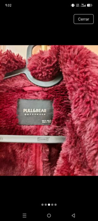 Chaqueta burdeos con pelo interior