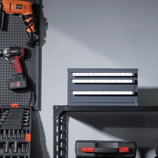 Gabinete Dispensador de End Mills, Gabinete Organizador de End Mills de Tres Cajones para 1/8" a 1", Gabinete Dispensador de End Mills de Acero con Etiquetas, Apilable de 29 Compartimentos para Al...