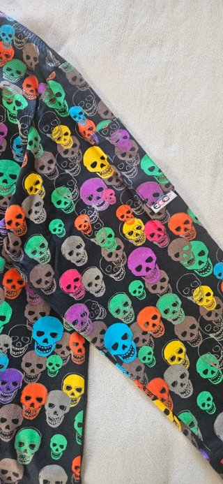 Pijama  para cocinar, Calaveras Multicolor Talla X