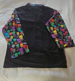 Pijama  para cocinar, Calaveras Multicolor Talla X