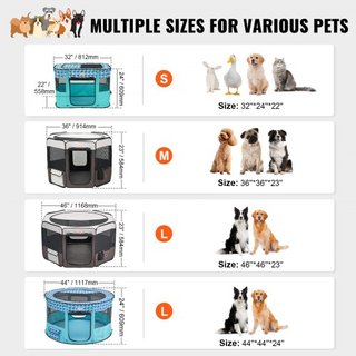 Parque para Mascotas Plegable, Parque para Perros Portátil de 36 pulgadas, Jaula para Cachorros, Perros, Gatos, Tela Oxford 600D Premium Impermeable, Con Cremallera Desmontable, para Uso en Interi...