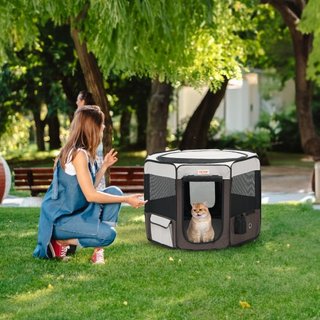 Parque para Mascotas Plegable, Parque para Perros Portátil de 36 pulgadas, Jaula para Cachorros, Perros, Gatos, Tela Oxford 600D Premium Impermeable, Con Cremallera Desmontable, para Uso en Interi...