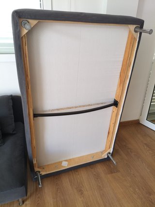 Sofá modular gris de tela