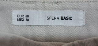 Pantaloni chino beige Sfera Basic taglia 40