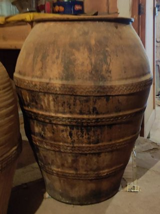 Tinaja barro vidriada antigua – decoración rústica
