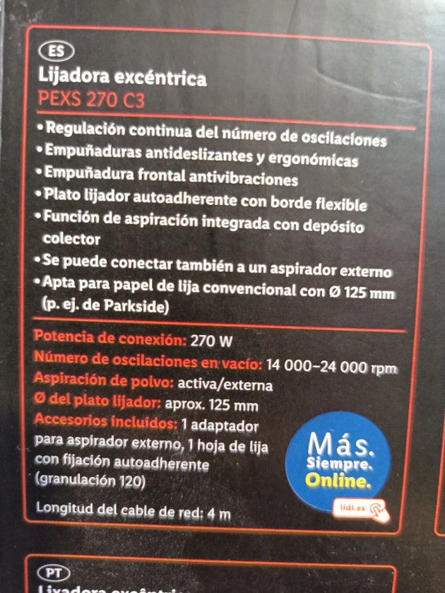 Lijadora Excéntrica PARKSIDE
