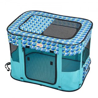 Parque para Mascotas Plegable, 32'' x 24'' x 22'' Parque Portátil para Perros, Jaula para Cachorros, Perros, Gatos, Tela Oxford 600D Impermeable, Con Cremallera Desmontable, para Uso en Interiores...