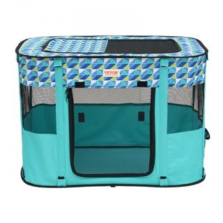 Parque para Mascotas Plegable, 32'' x 24'' x 22'' Parque Portátil para Perros, Jaula para Cachorros, Perros, Gatos, Tela Oxford 600D Impermeable, Con Cremallera Desmontable, para Uso en Interiores...