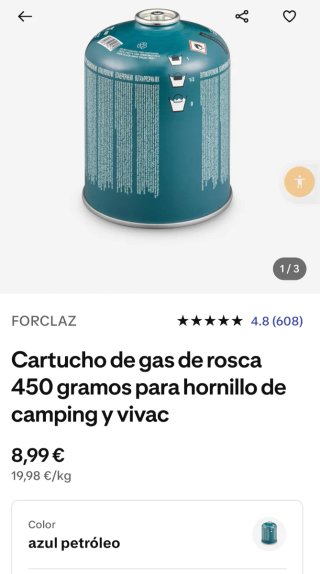 3 cartuchos gas rosca 450gr