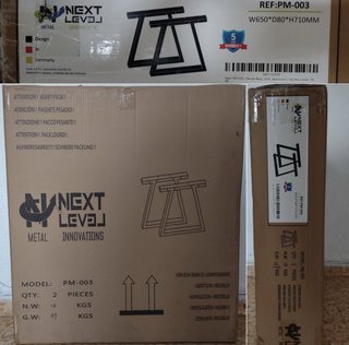 Patas metálicas negras para mesa de madera vidrio