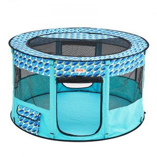 Parque para Mascotas Plegable, 44'' x 44'' x 24'' Parque Portátil para Perros, Jaula para Cachorros, Perros, Gatos, Tela Oxford 600D Impermeable, Con Cremallera Desmontable, para Viajes de Interio...