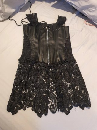Vestido Babydoll Negro Encaje