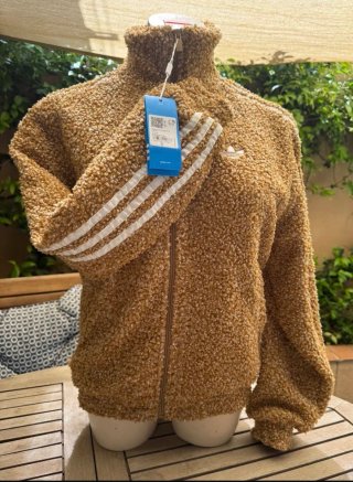 Chaqueta Adidas Borreguito Beige/Marrón