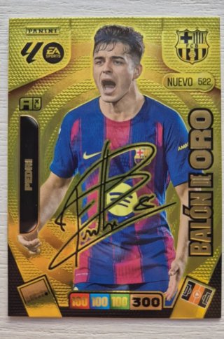 Carta para cambiar Panini FC Barcelona Pedri Balón