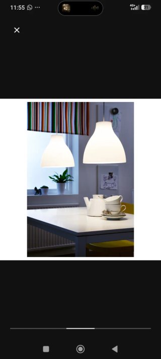Lámpara colgante Ikea blanca