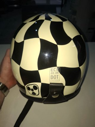 Casco Moto Checkerboard
