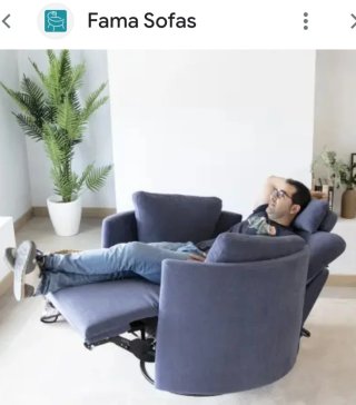 Sillón relax tela Rústica, gris oscuro y marrón.