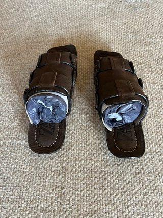 Sandalias Piel ante Tiras  Limited Edition Zara
