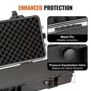 Funda para Rifle, Funda Dura para Rifle con 3 Capas de Espumas Totalmente Protectores, Funda Dura con Cerradura de 138 cm con Ruedas, Impermeable IP67 y a Prueba de Aplastamiento, para Dos Rifles ...