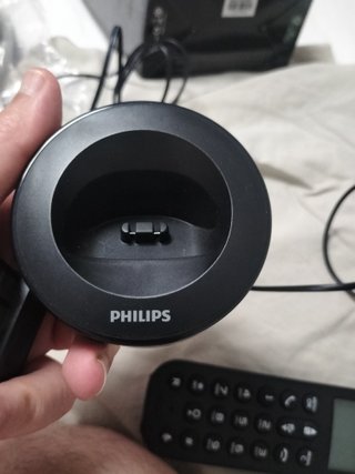 Teléfono fijo Philips inalámbrico negro