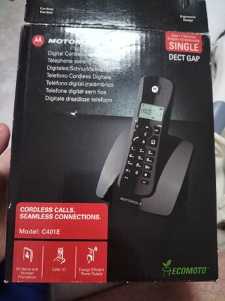 Teléfono fijo Philips inalámbrico negro