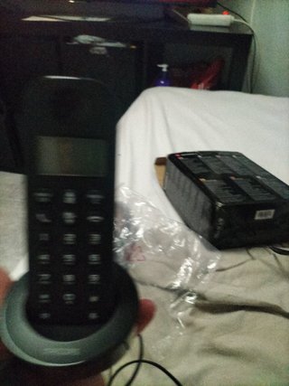 Teléfono fijo Philips inalámbrico negro
