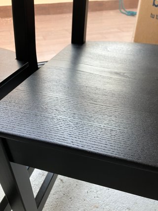 4 sillas IKEA madera color ébano impecables