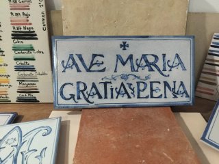Azulejo Ave Maria Cerámica esmaltado