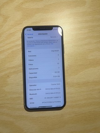 iPhone X Plateado 64 GB