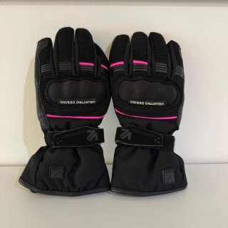 Pack Guantes Moto Mujer Verano Invierno Rosa Negro