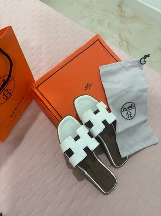 Ciabatte Hermes Oran Bianche