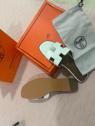 Ciabatte Hermes Oran Bianche