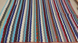 Manta Colcha tejida a mano multicolor